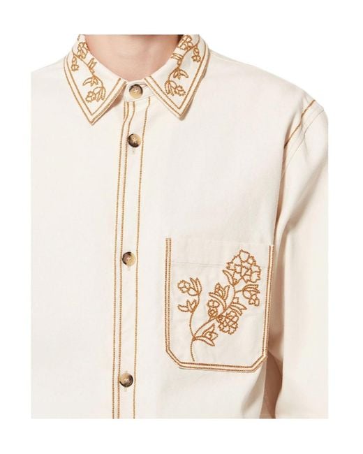 Isabel Marant Natural Rudy Embroidered Shirt for men