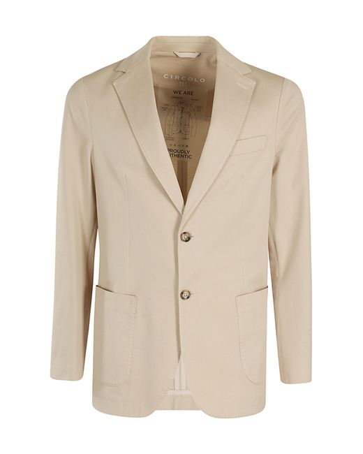 Circolo 1901 Natural Piquet Single-Breasted Blazer for men