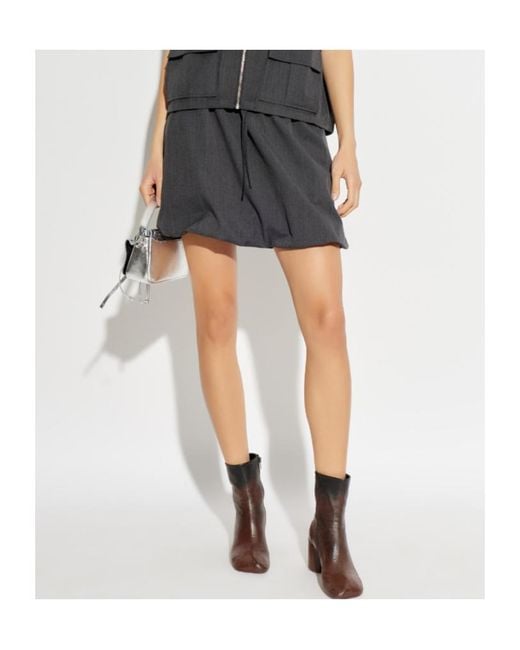 Samsøe & Samsøe Gray Saroko Drawstring Skirt