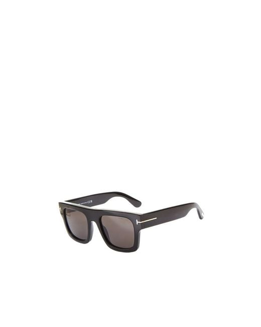 Tom Ford Gray Eyewear Fausto Square Frame Sunglasses for men