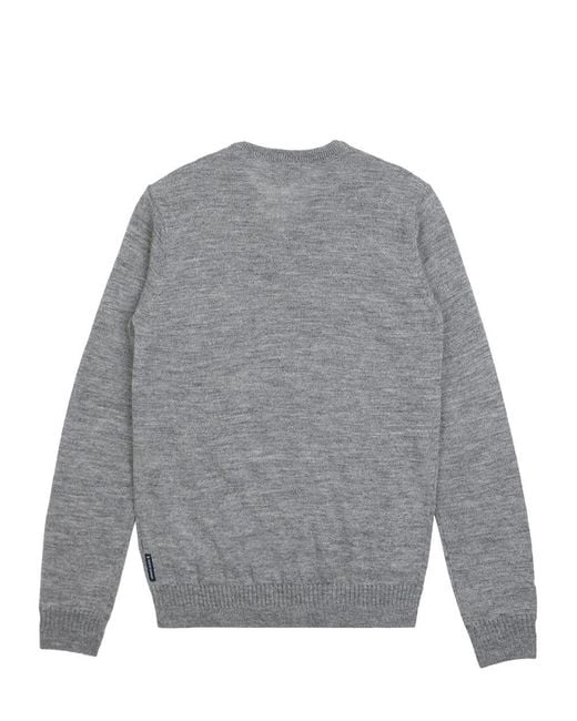 Armani Jeans Gray V-Neck Logo Pullover for men
