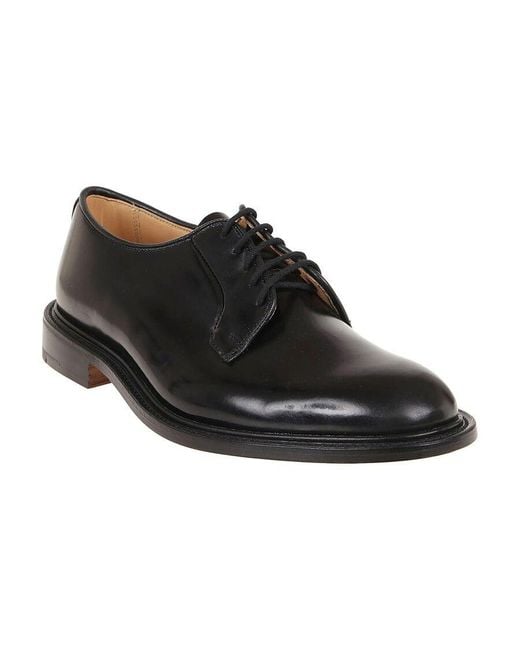 Tricker's Black Tricker's Robert Derby Shoes for men