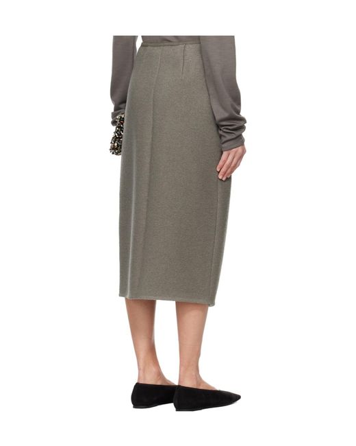 Rier Gray Walker Midi Skirt