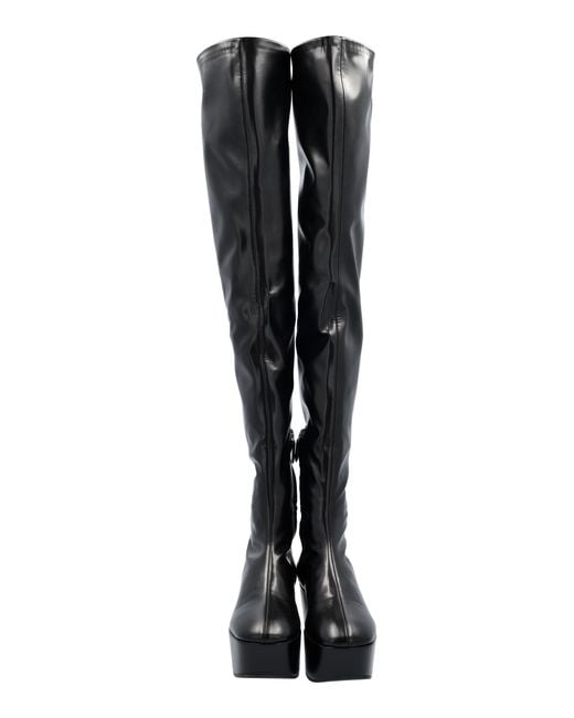 Prada Black Thigh-High Platform Boots