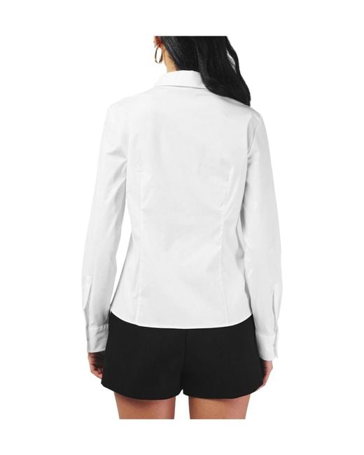 Boss White Pointcollar Longsleeve Shirt