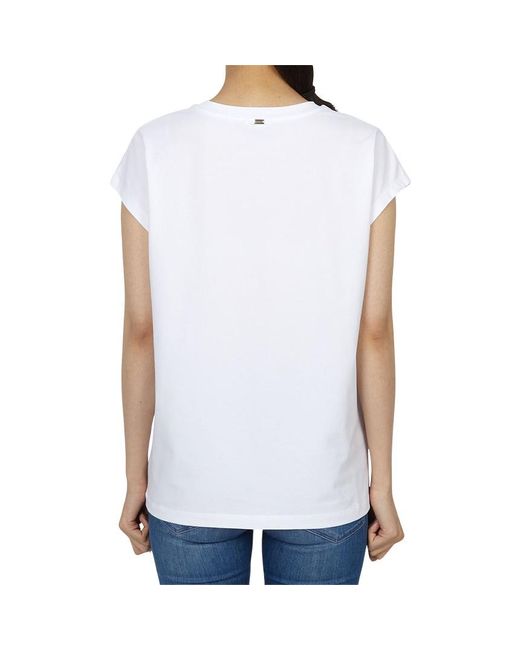 Herno White Logo Printed Crewneck T-Shirt