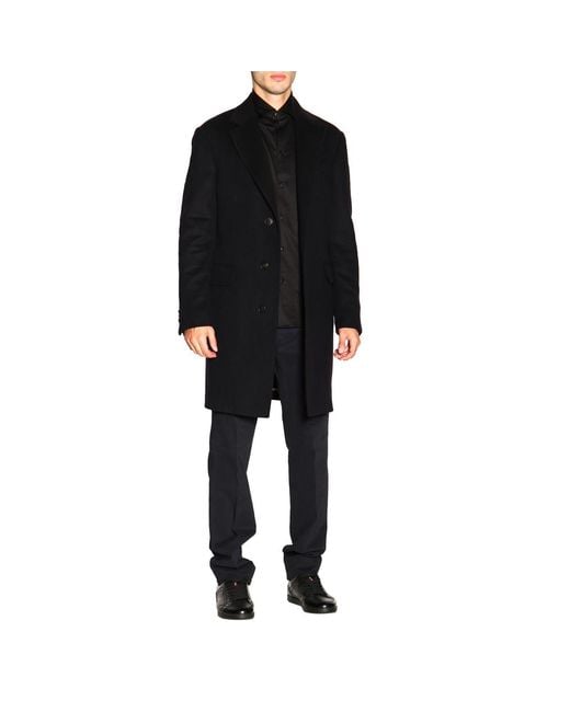 Zegna Black Casual Pants With Waist And Loop Straps for men