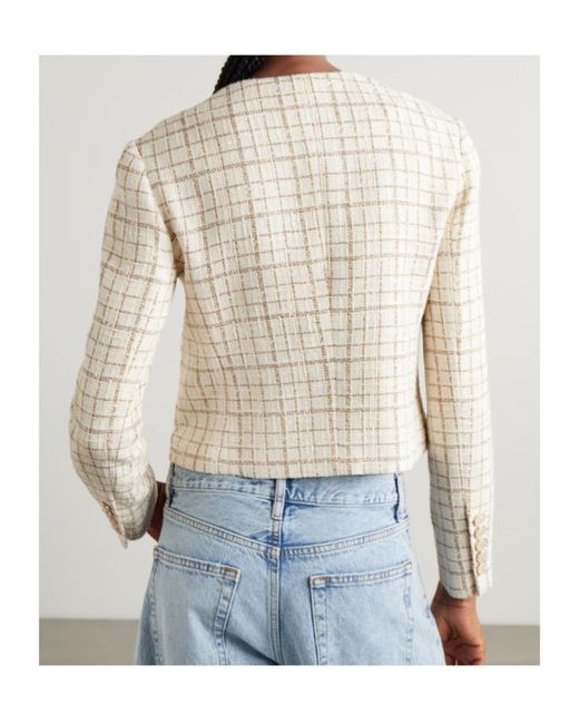Veronica Beard White Andrea Tweed Jacket