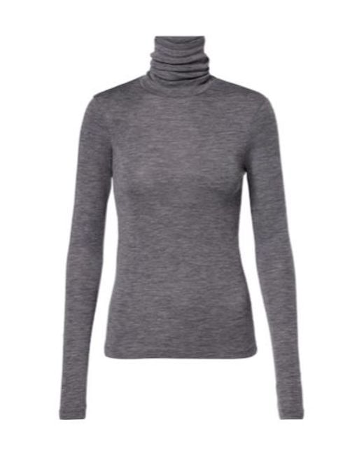 Rohe Gray Wool Jersey Turtleneck Top