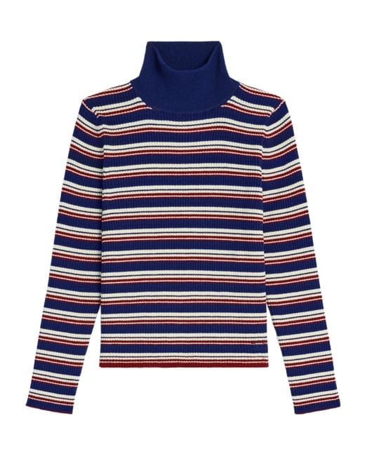 Céline Blue Turtleneck Sweater