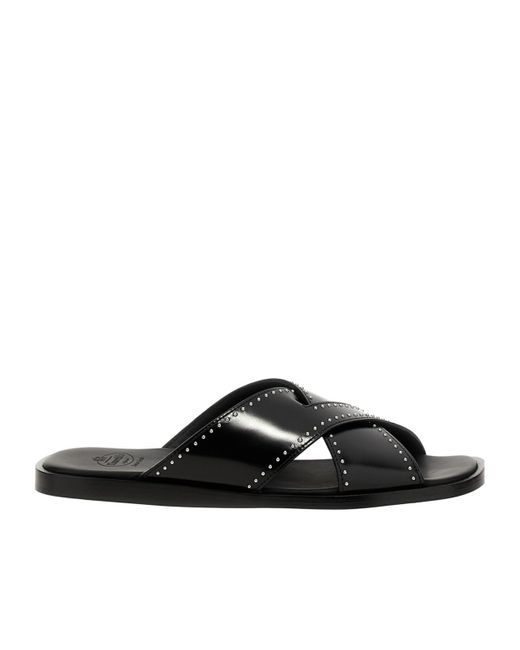 Church's Black Studded Slip-On Slippers