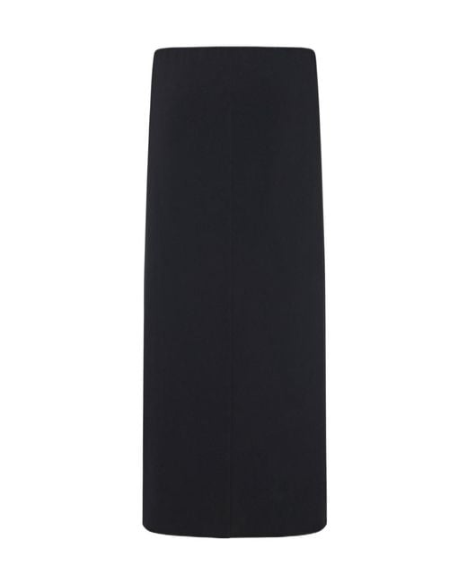 The Row Black Alania Plain Skirt