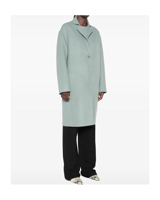 Fabiana Filippi Blue Single-Breasted Coat