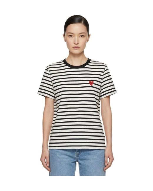 Marissa Chiara Black Striped T-Shirt