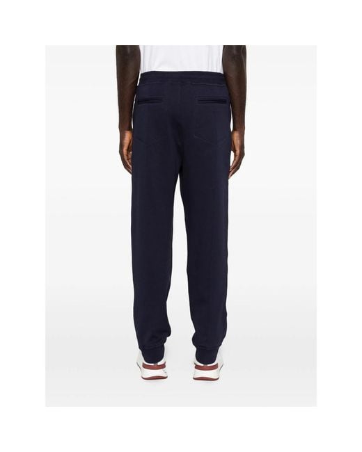 Brunello Cucinelli Blue Welt-Pocket Track Pants for men