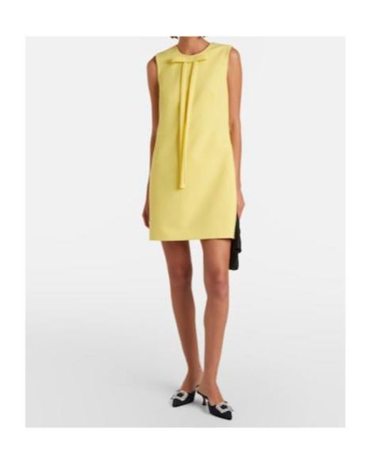 Emilia Wickstead Yellow Sorra Bow-Detail Minidress
