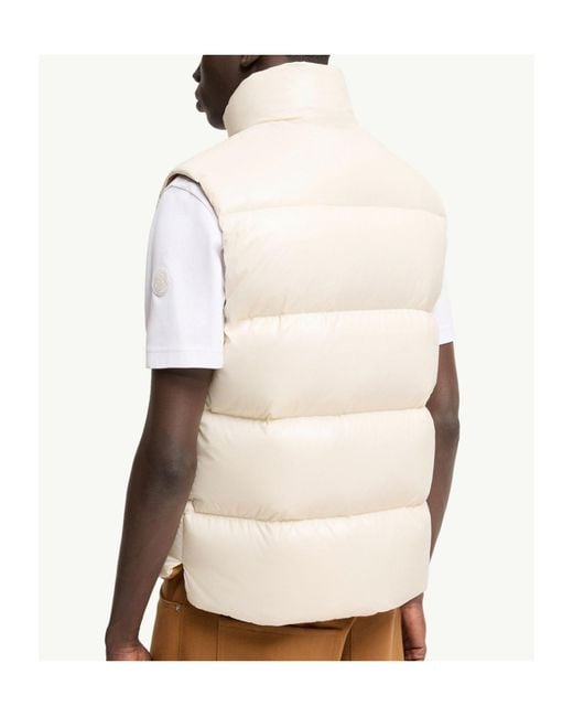 Moncler White Belice Down Gilet for men
