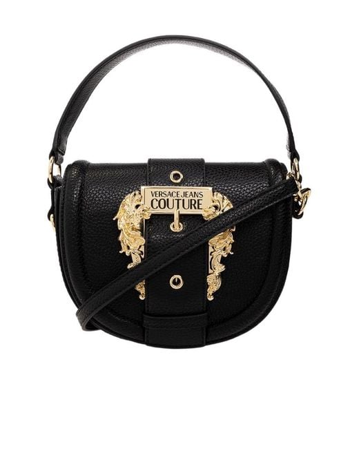 Versace Jeans Black Buckle Shoulder Bag