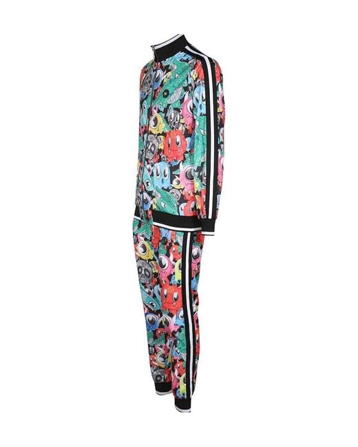 Philipp Plein Blue Cartoon-Print Two-Piece Tracksuit for men
