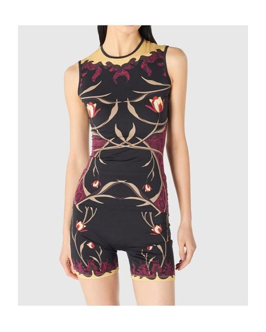 MARINE SERRE Black Jersey Second Skin Top