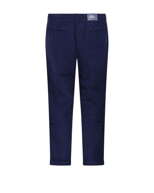 Polo Ralph Lauren Blue Tapered-Leg Drawstring Trousers for men