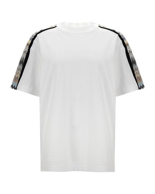 Missoni White 'Zig Zag' T-Shirt for men
