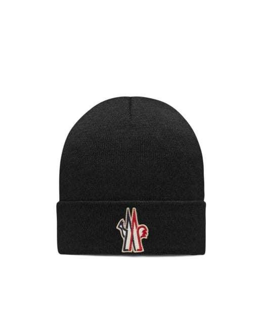 Moncler Black Wool Beanie for men