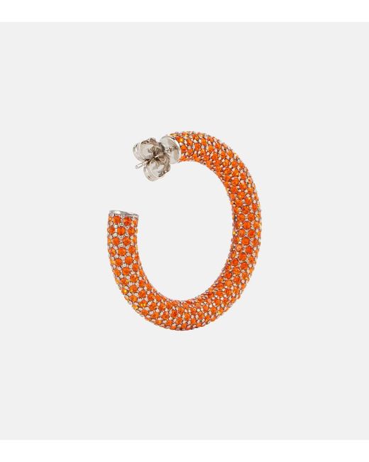 AMINA MUADDI Pink Cameron Medium Hoop Earrings