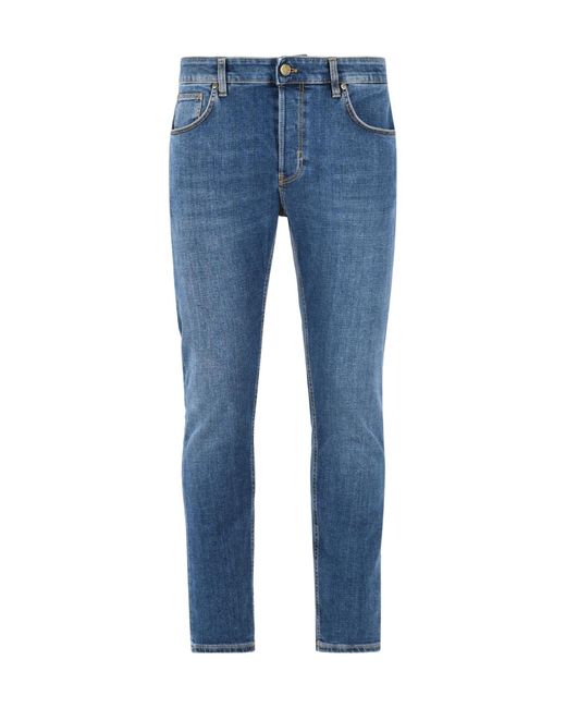Pt05 Blue Belt-Loop Jeans for men
