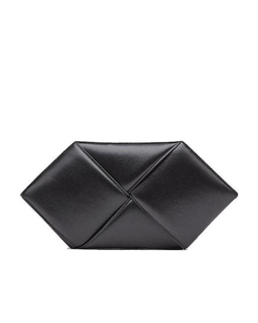 Bottega Veneta Black Intrecciato Zipped Clutch