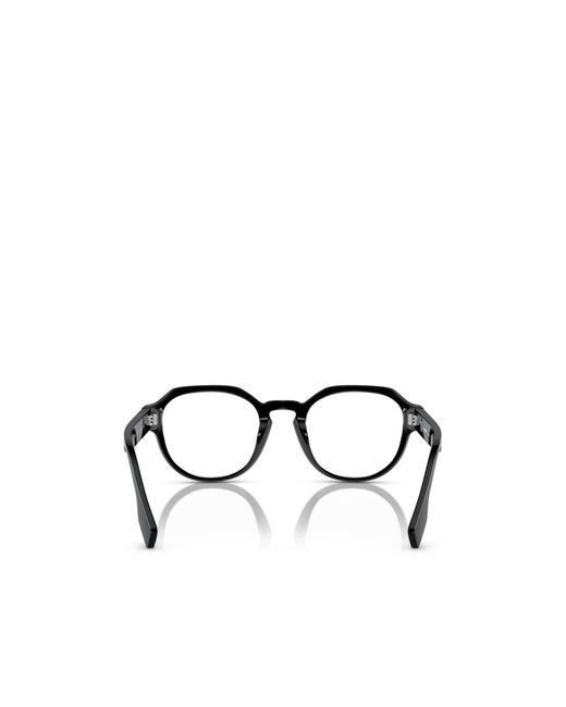 Burberry White Eyewear Round Frame Glasses for men