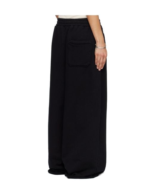 Lu'u Dan Black Raw-Cut Bontan Drawstring Casual Pants for men