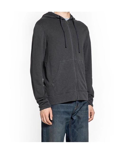 James Perse Gray Zip-Up Hoodie for men