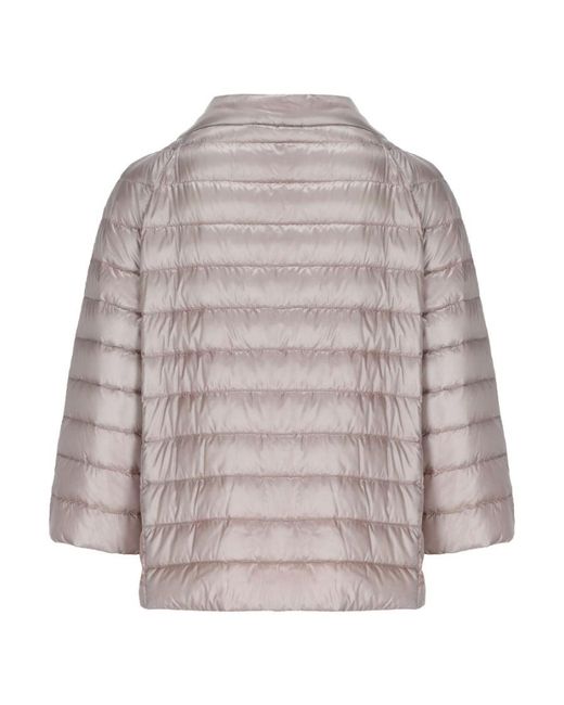 Herno Gray Reversible Buttoned Padded Jacket