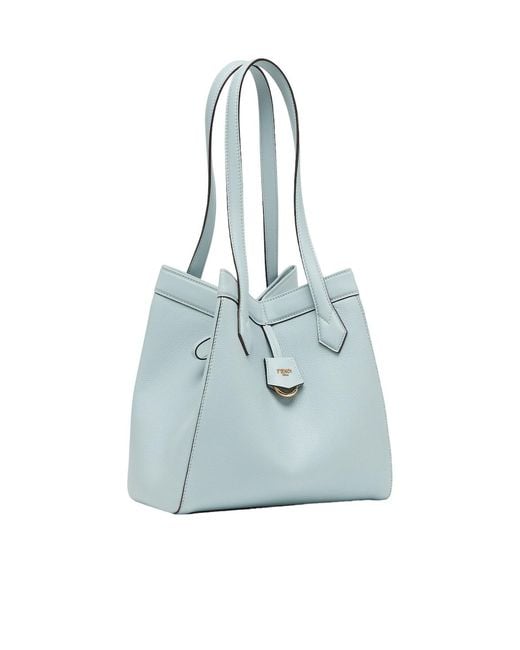 Fendi Blue Origami Medium Tote Bag