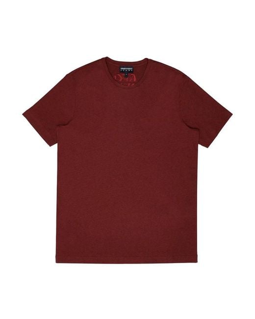 Emporio Armani Red T-Shirt With Round Neck for men