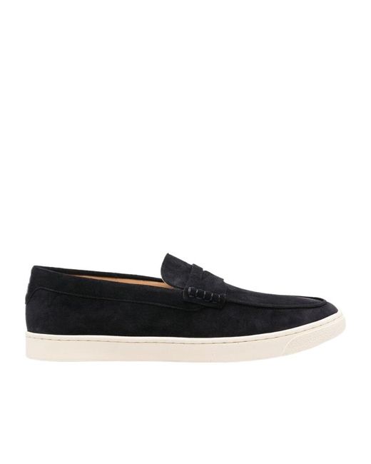 Brunello Cucinelli Black Penny-Slot Round-Toe Loafers for men