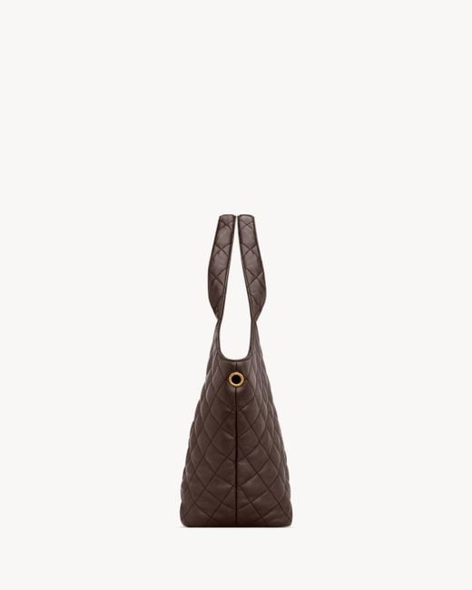 Saint Laurent Brown Icare Medium Quilted Handbag