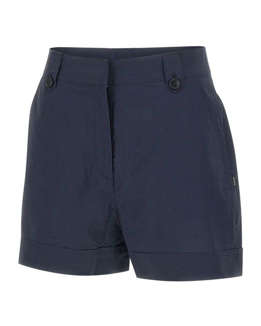 Woolrich Blue High-Waisted Tailored Shorts