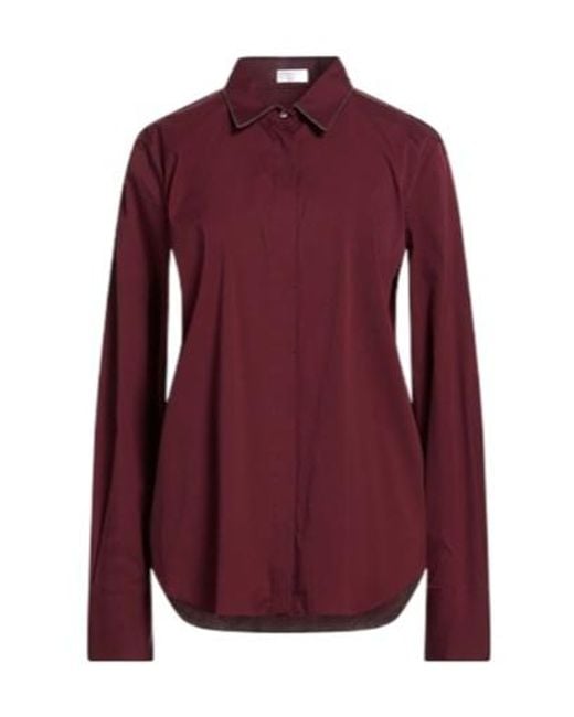Brunello Cucinelli Purple A Versatile Solid-Color Shirt