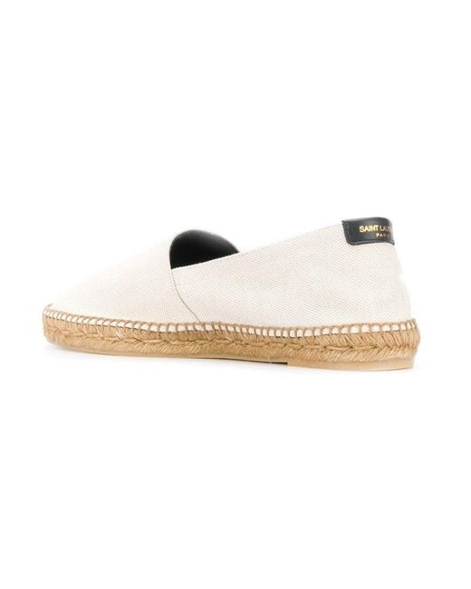 Saint Laurent Natural Logo Embroidered Slip-On Espadrilles for men