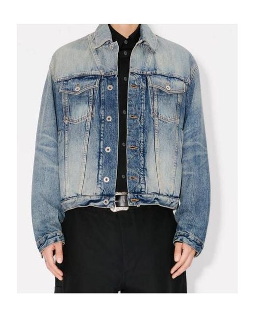 KENZO Blue Veste Trucker for men