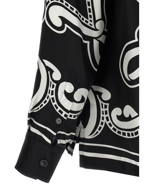 Dolce & Gabbana Black Bandanna Printed Vanity Shirt for men
