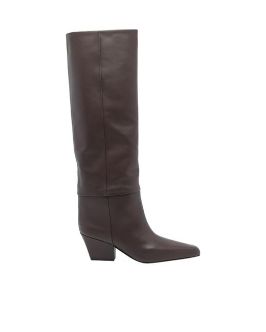 Paris Texas Brown Jane Pointed-Toe Boots