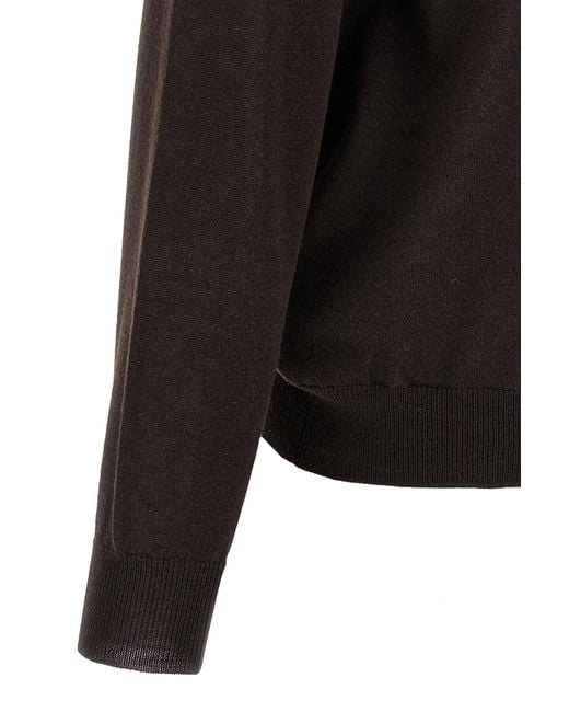 Magliano Black Patterned Jacquard Sweater for men