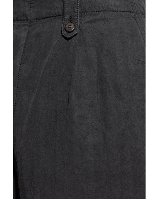 Eleventy Black Tailored Casual Pleated Shorts for men