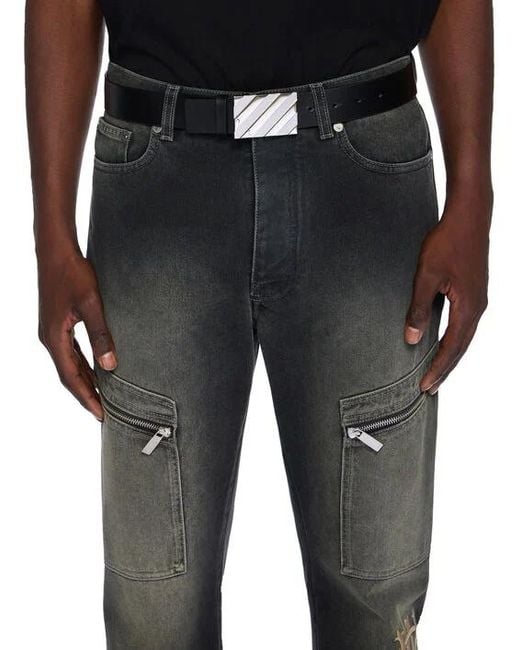 Off-White c/o Virgil Abloh Black Diagonal Buckle Belt for men