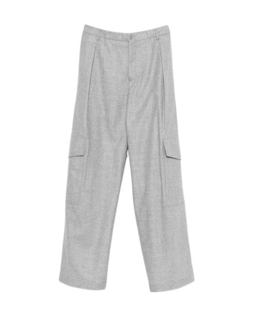 Aspesi Gray Logo Casual Pants