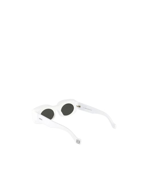 Loewe White Paula's Ibiza Original Rectangular Frame Sunglasses