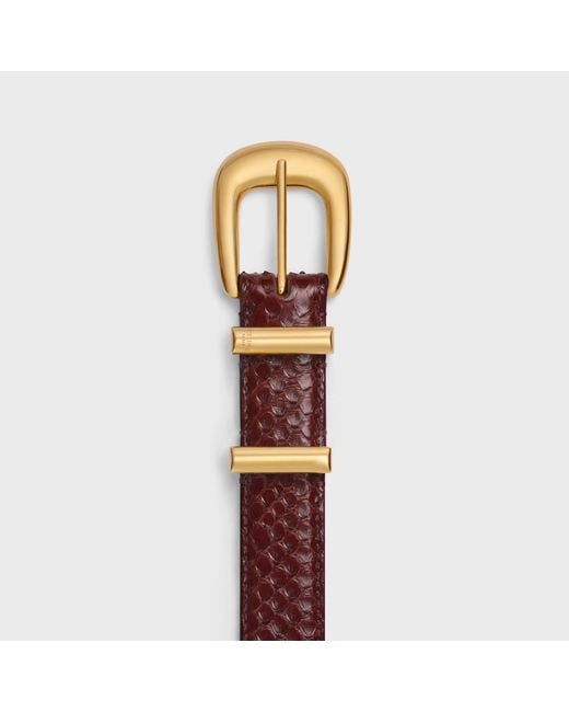 Céline White Medium Western Belt